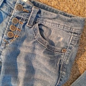 No Boundaries Faded Button Fly Jeans . Size 3